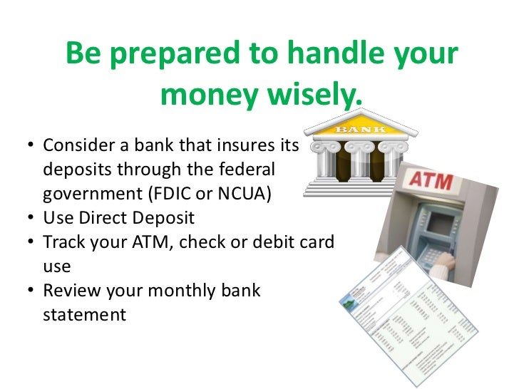 drugs and alcohol 9 be prepared to handle your money