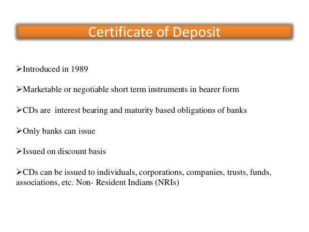 Money market instruments with examples