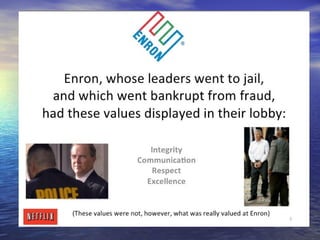 What values and behaviors are rewarded at your company?
Is it ok to lie to make a sale?
(Slide borrowed from Netflix)
 