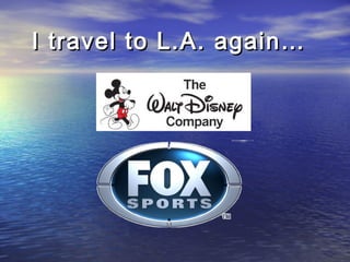 I travel to L.A. again…I travel to L.A. again…
Example of chat app to Disney- five days early, in production, no
major bugs
Response from Disney project manager
“You guys are setting the standard”
That was normal for us. And we usually had fun doing it. And it
wasn’t that difficult after a while.
Both of these, we took business and $$ from other companies who
couldn't move as fast and weren't as responsive.
 
