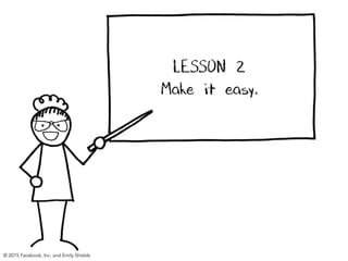 LESSON 2
Make it easy.
© 2015 Facebook, Inc. and Emily Shields
 