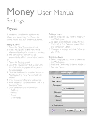 Money User Manual | PDF