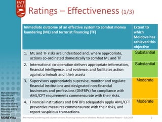 Anti-money laundering and counter-terrorist financing measures in Moldova: Mutual Evaluation Report – July 2019
Mutual eva...