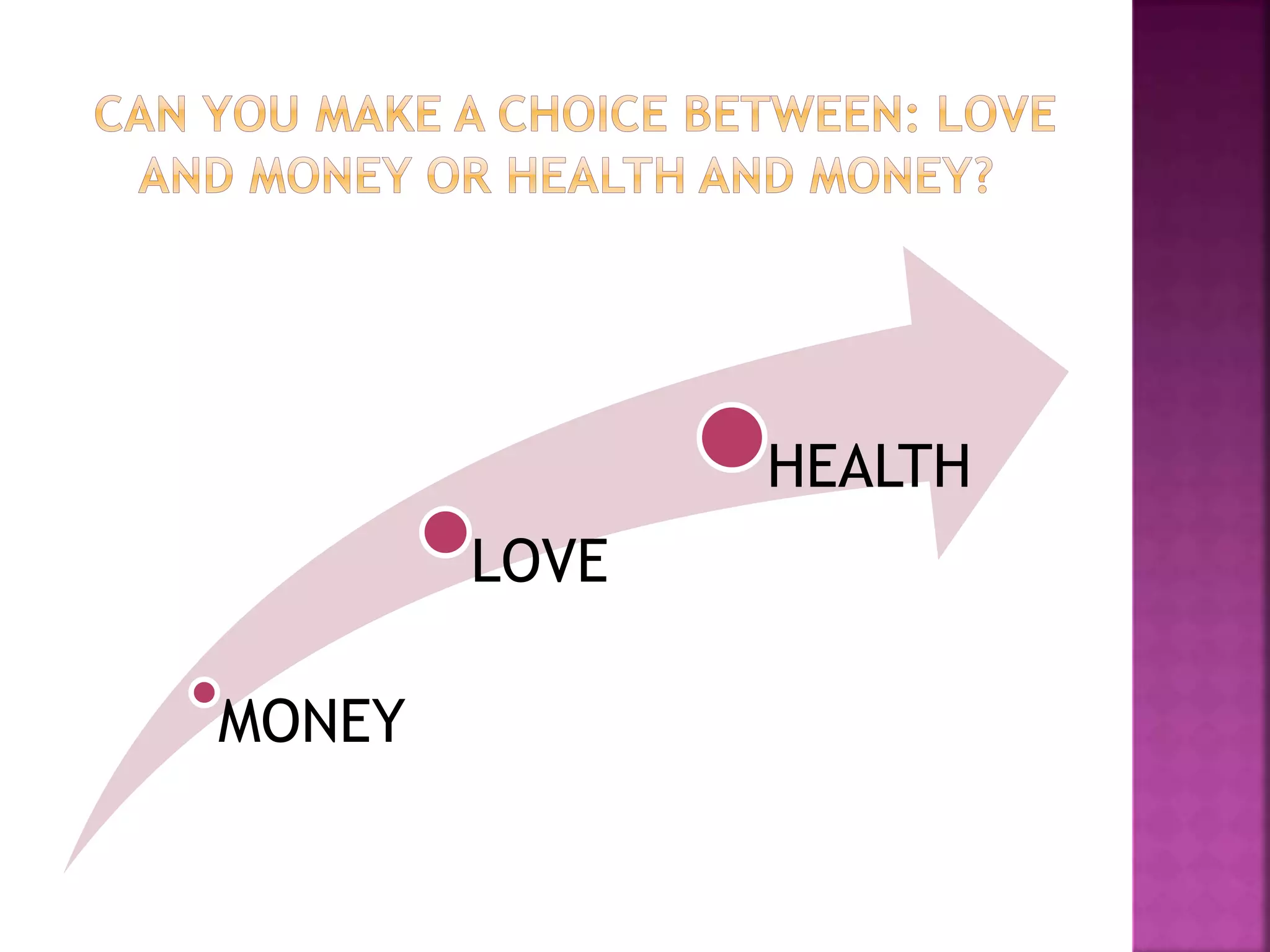 MONEY
LOVE
HEALTH
 