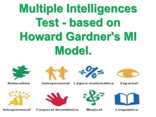 Multiple Intelligences
Test - based on
Howard Gardner's MI
Model.

 