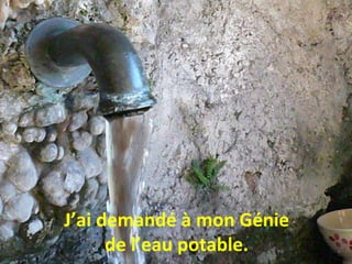 J’ai demandé à mon Génie de l’eau potable.  