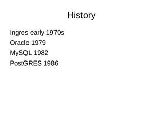 History Ingres early 1970s 