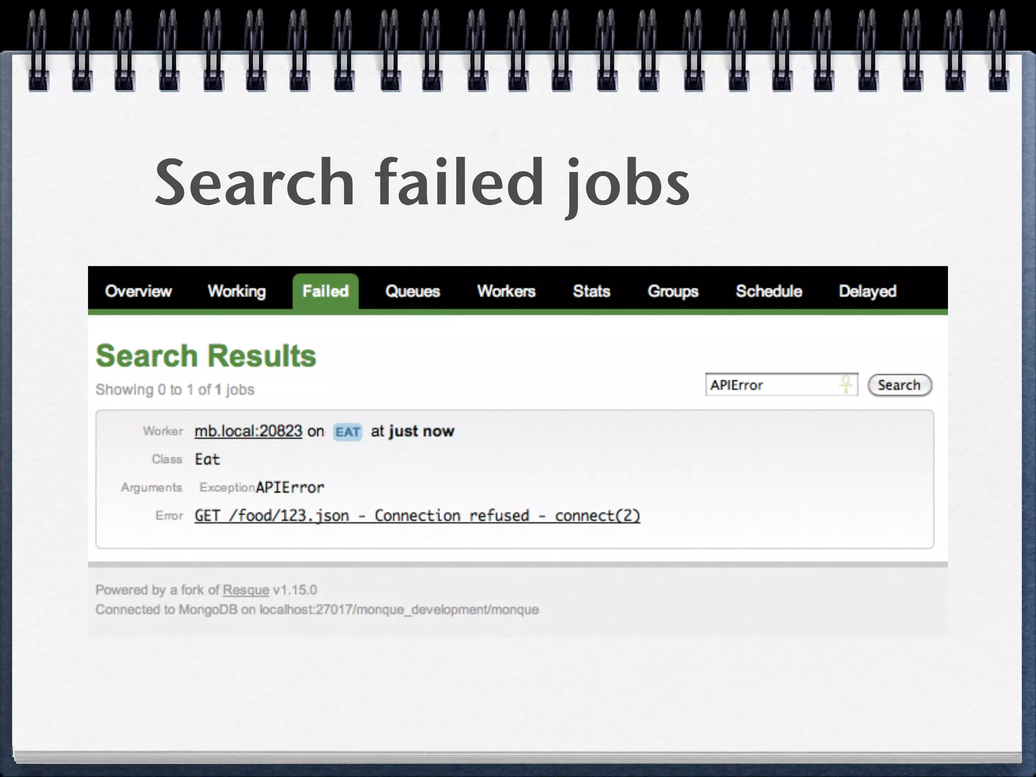 Search failed jobs
 