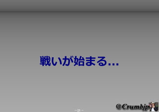 戦いが始まる...



   －23 －
 