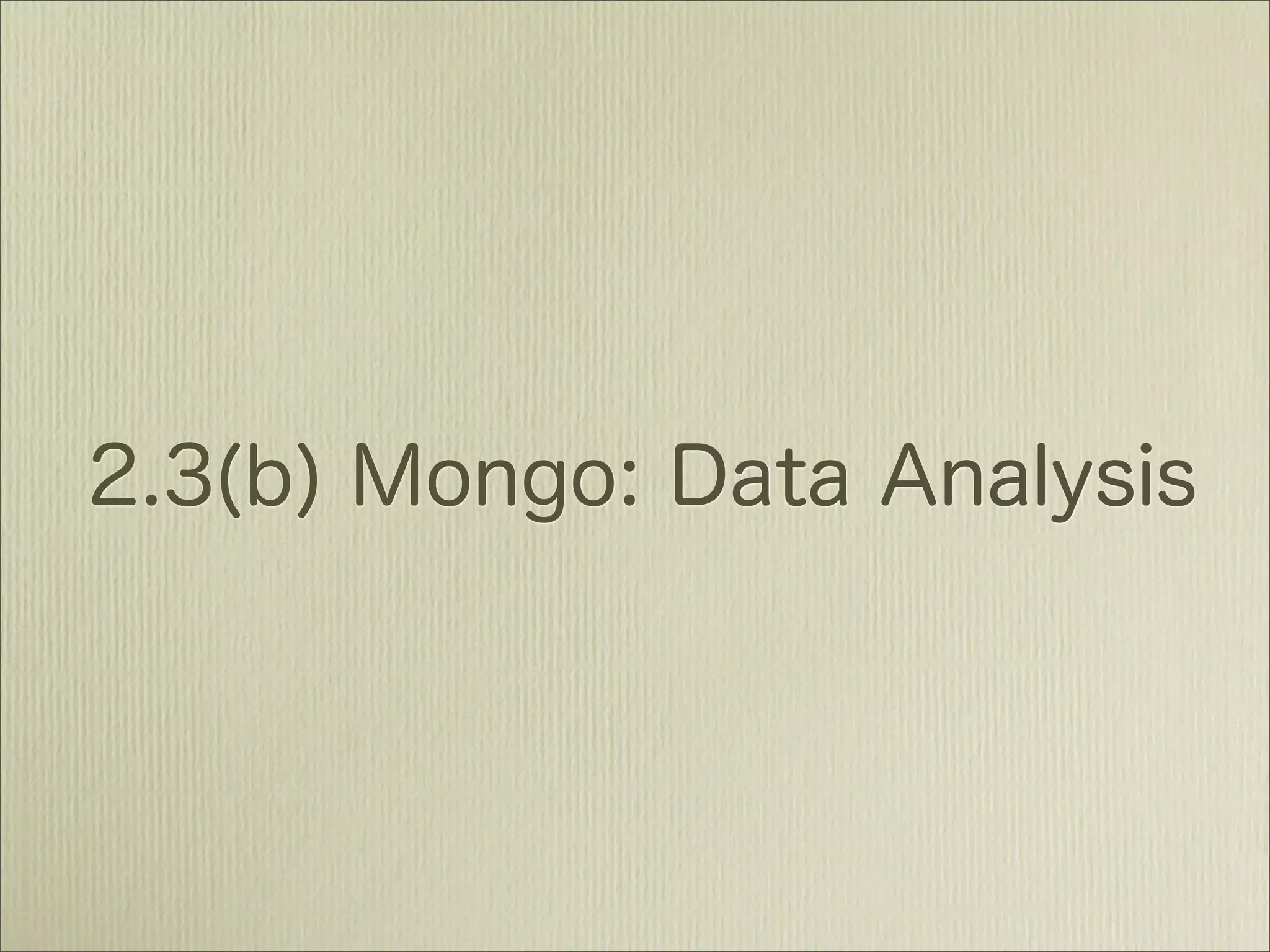 MongoDBで作るソーシャルデータ新解析基盤