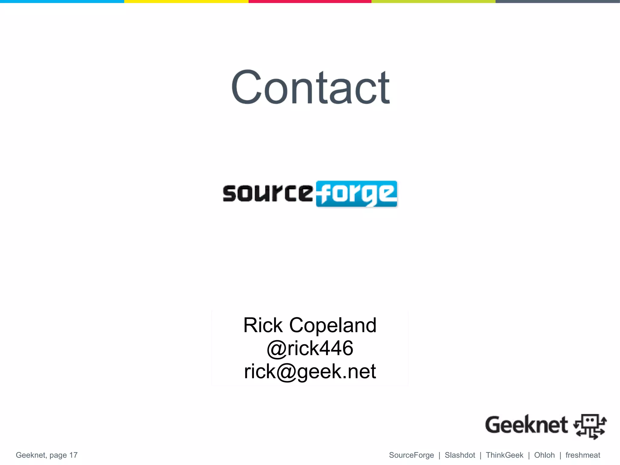 Rick Copeland @rick446 [email_address] 