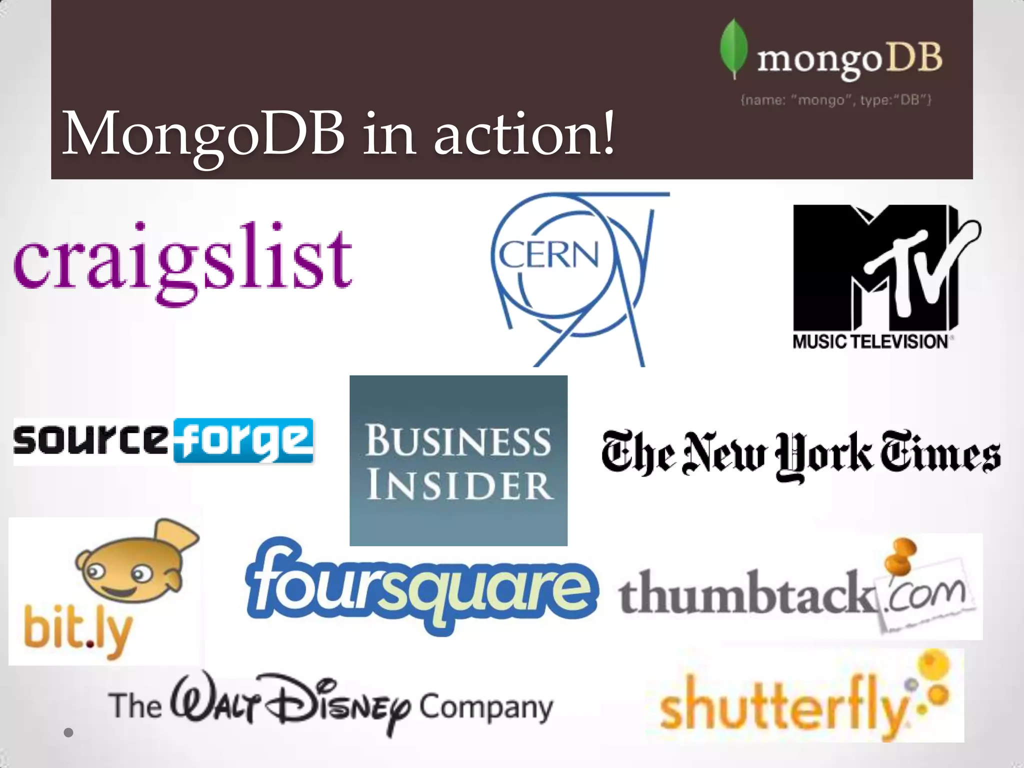 MongoDB in action!
 