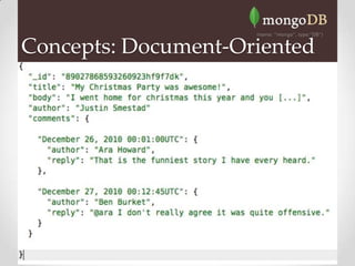 Concepts: Document-Oriented
 