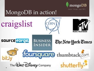 MongoDB in action!
 
