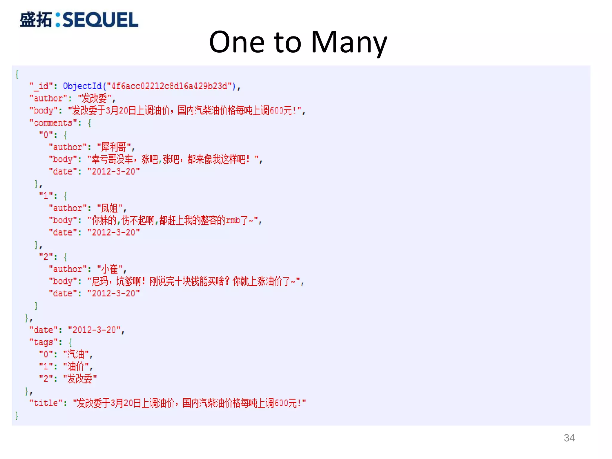 One to Many




              34
 