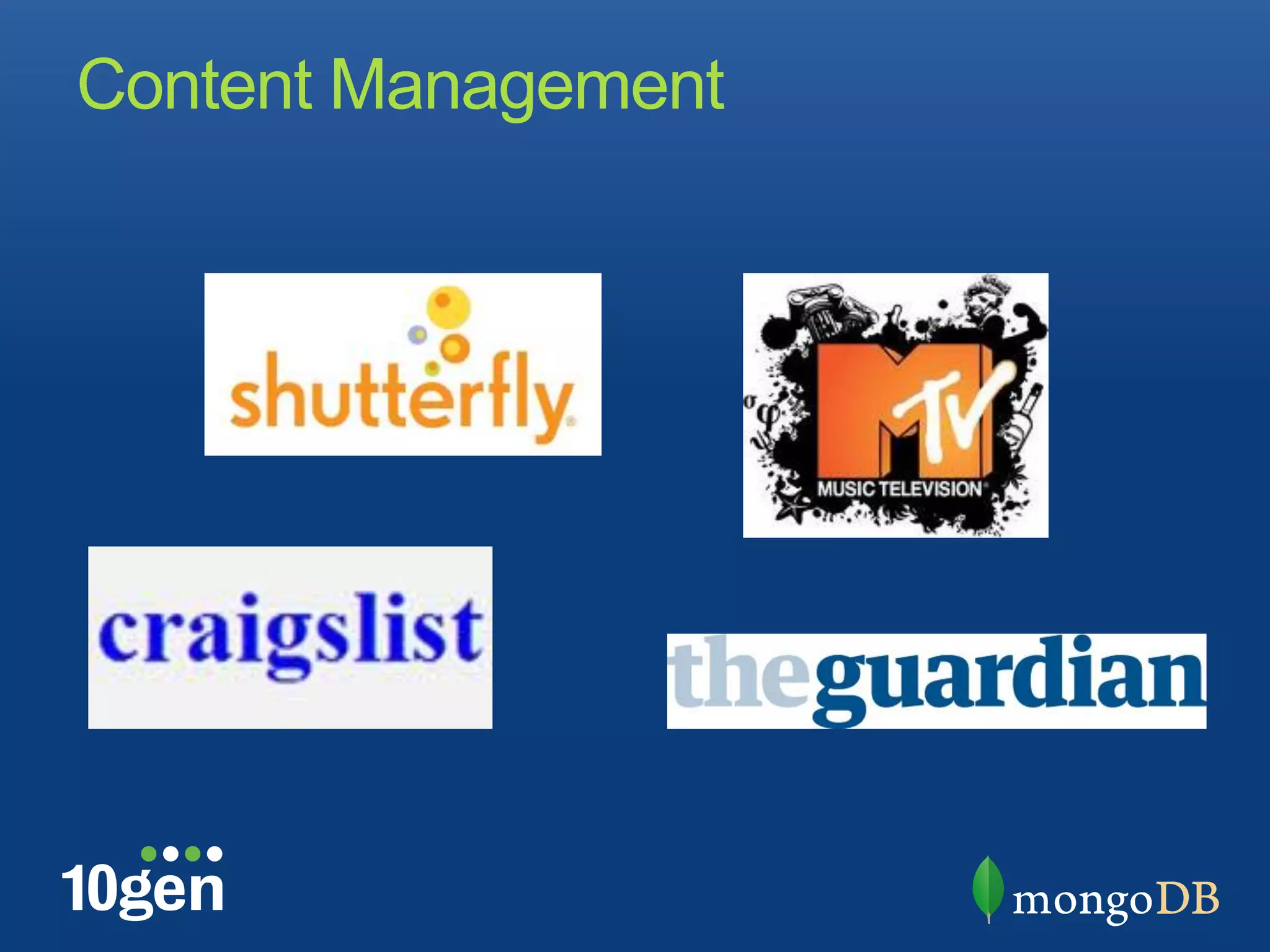 Content Management
 