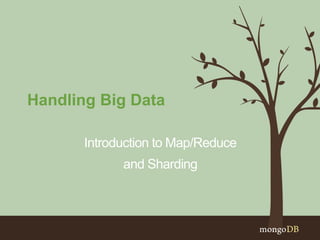 Handling Big Data
Introduction to Map/Reduce
and Sharding
 