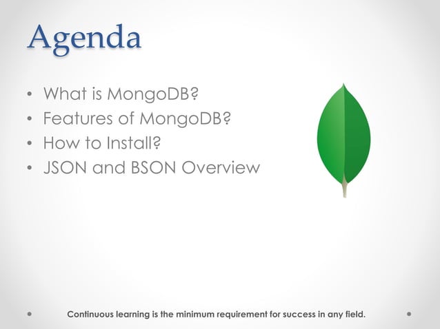 Getting Started with MongoDB | PPT