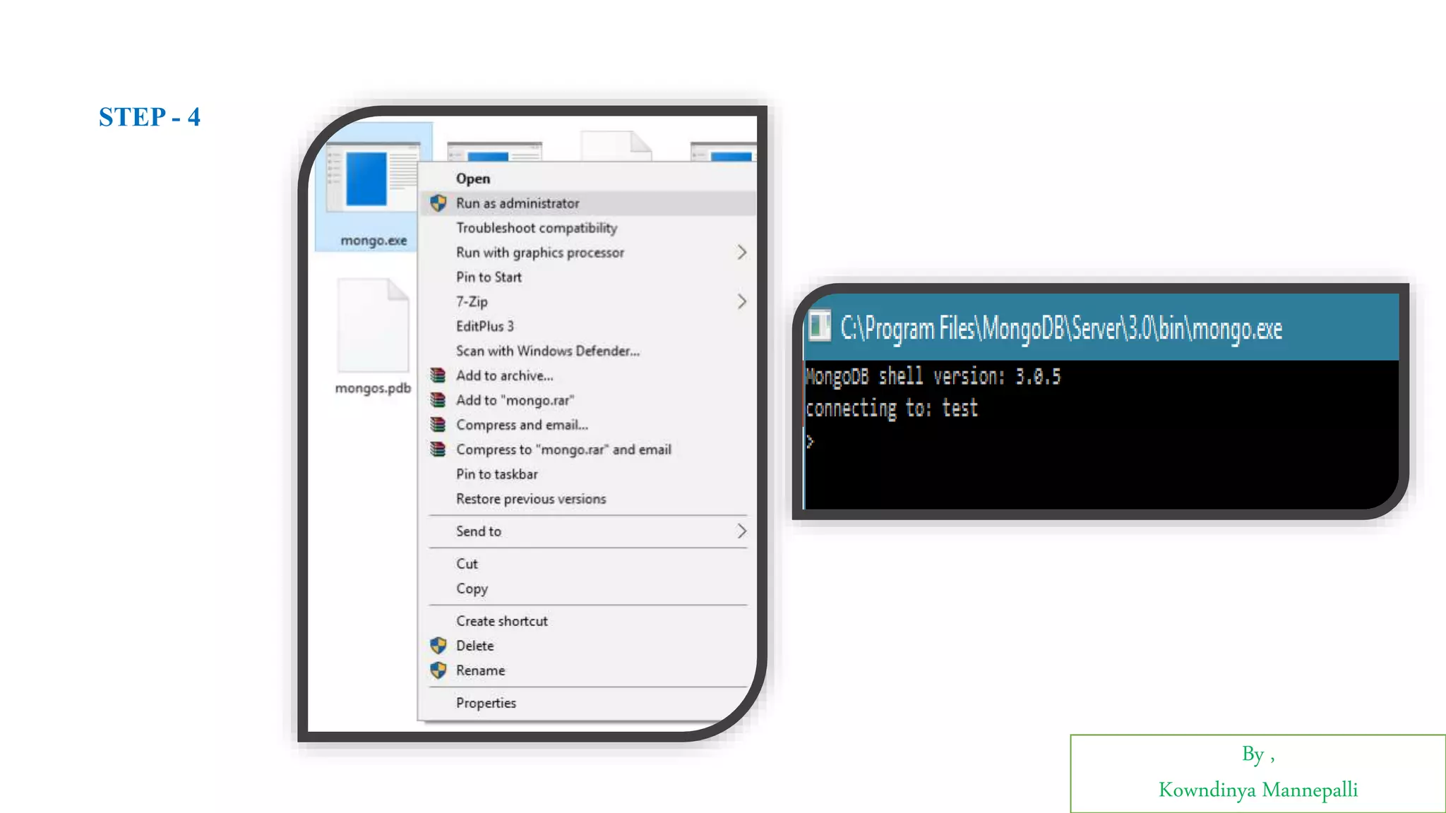 By ,
Kowndinya Mannepalli
STEP - 4
 