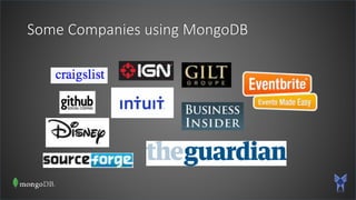 Some Companies using MongoDB
 