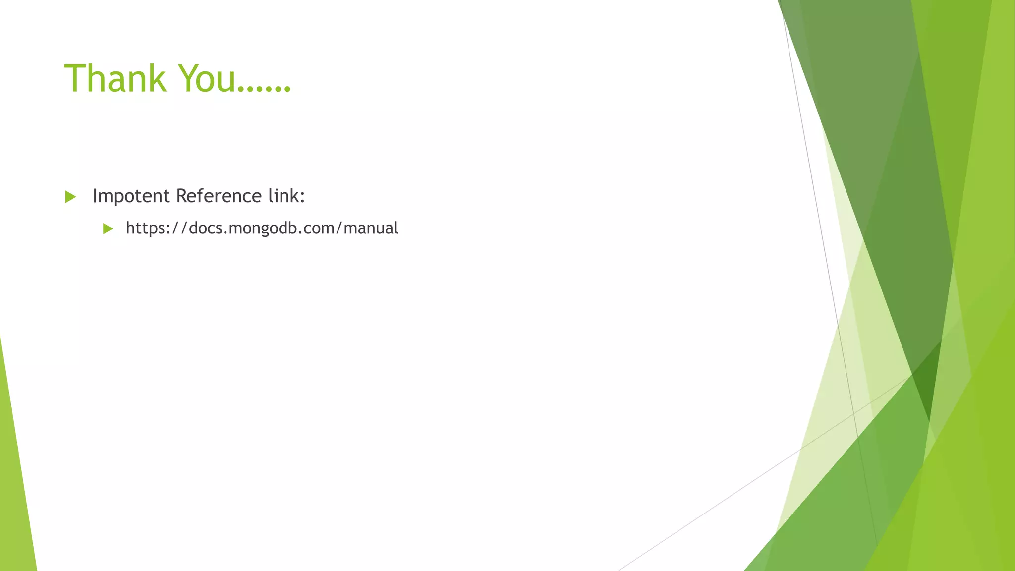 Install MongoDB on Ubuntu
 Import the public key used by the package management system.
 The Ubuntu package management tools (i.e. dpkg and apt) ensure package
consistency and authenticity by requiring that distributors sign packages with GPG
keys. Issue the following command to import the MongoDB public GPG Key
 sudo apt-key adv --keyserver hkp://keyserver.ubuntu.com:80 --recv 7F0CEB10
 Create a list file for MongoDB.
 Create the /etc/apt/sources.list.d/mongodb-org-3.0.list list file using the
command appropriate for your version of Ubuntu:
 echo "deb http://repo.mongodb.org/apt/ubuntu trusty/mongodb-org/3.0
multiverse" | sudo tee /etc/apt/sources.list.d/mongodb-org-3.0.list
 Reload local package database
 Issue the following command to reload the local package database:
 sudo apt-get update
 