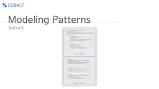 Modeling Patterns
Bucket
•하나의 필드를 기준으로 Document들을 묶는 패턴
•실시간으로 데이터가 들어오는 시계열 데이터에 적합
•필드 추가, 인덱스 크기 절약, 쿼리 단순화에 좋다
•최대 BSO...