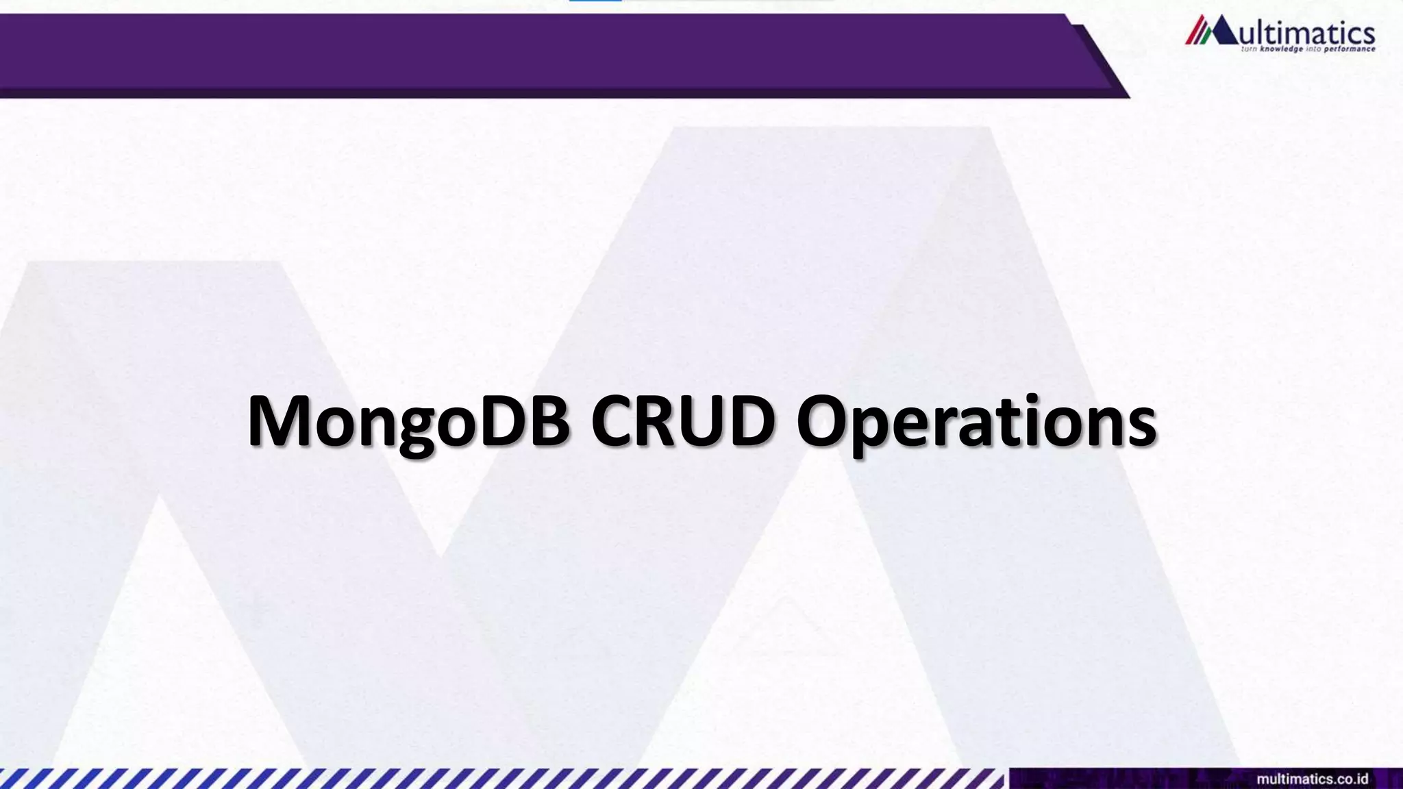 MongoDB CRUD Operations
 