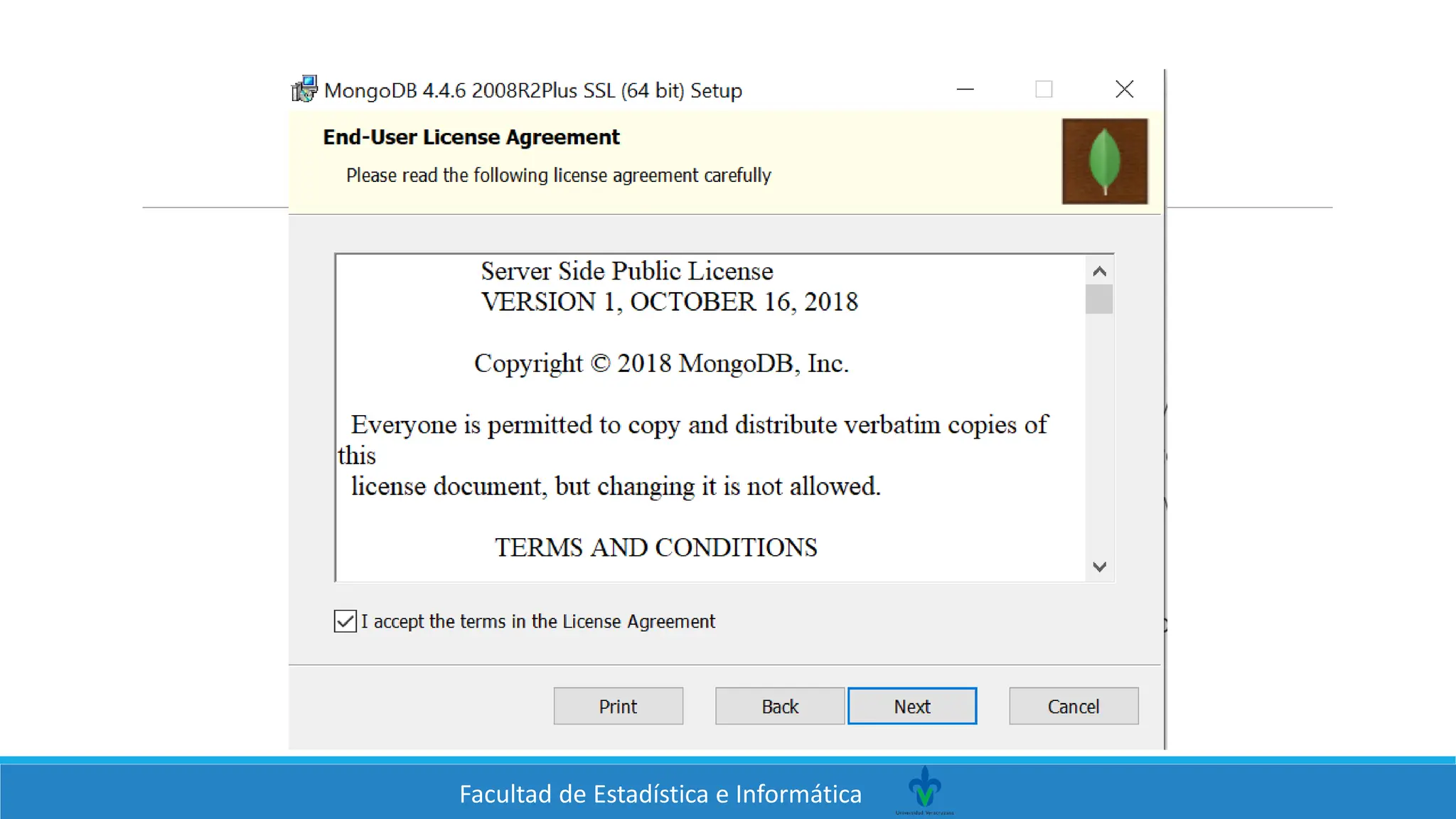 Facultad de Estadística e Informática
 