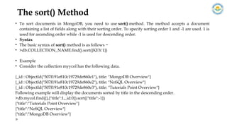 MongoDB software NoSQL database free available | PPTX