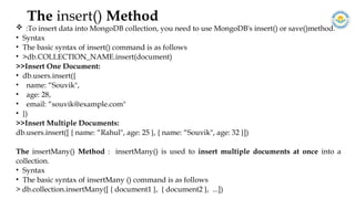 MongoDB software NoSQL database free available | PPTX