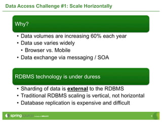 Data Access Challenge #1: Scale Horizontally




                                               6
 