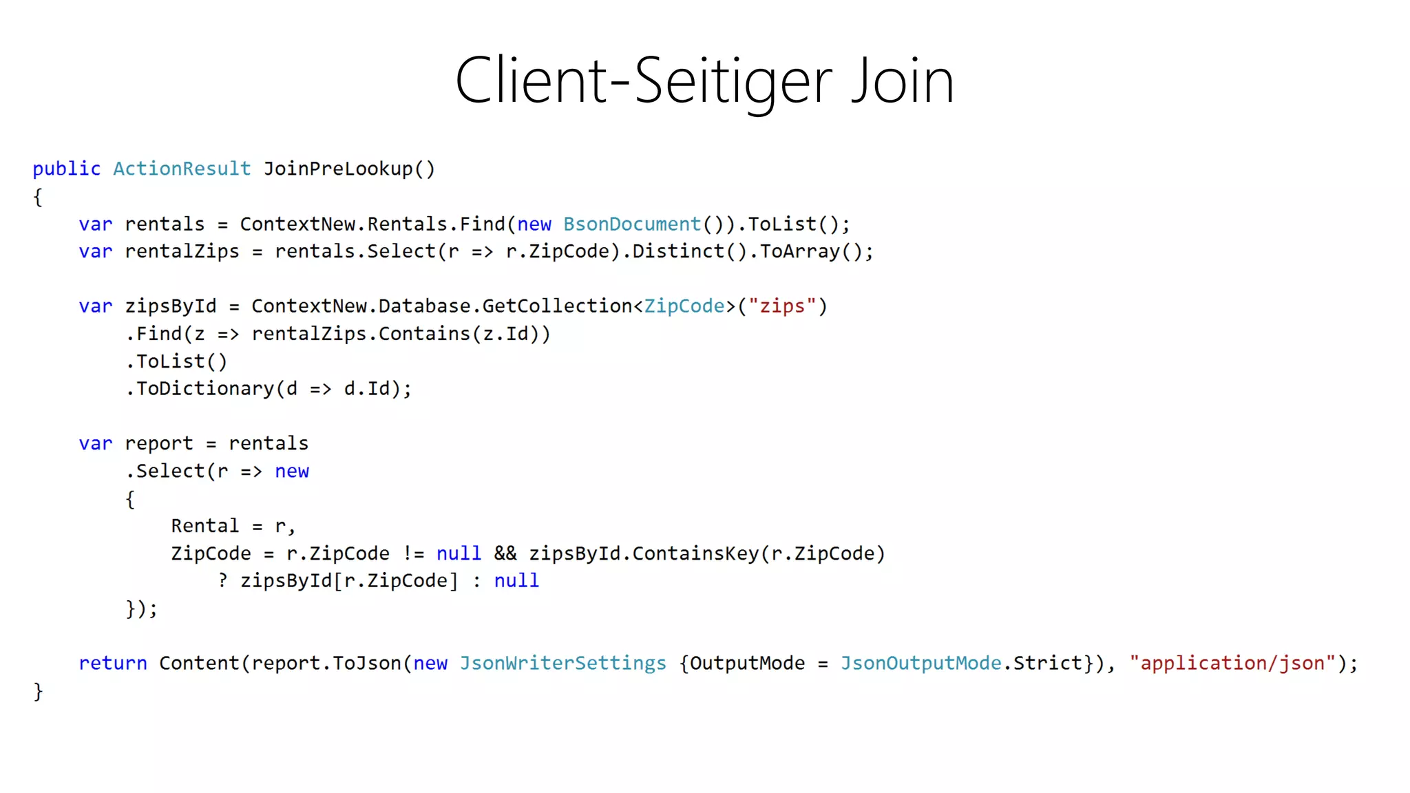 Client-Seitiger Join
 