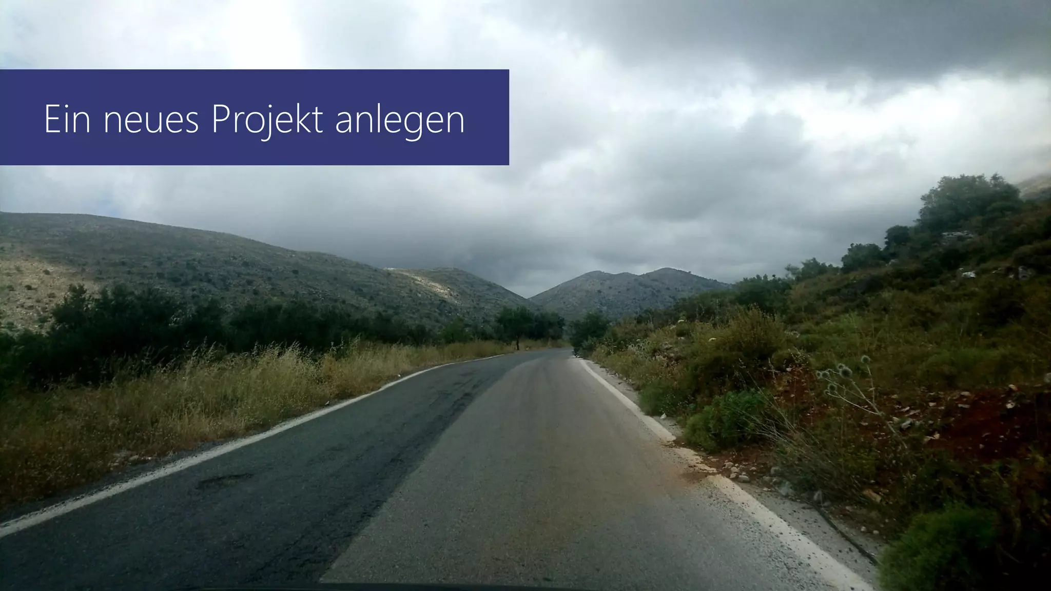 Ein neues Projekt anlegen
 