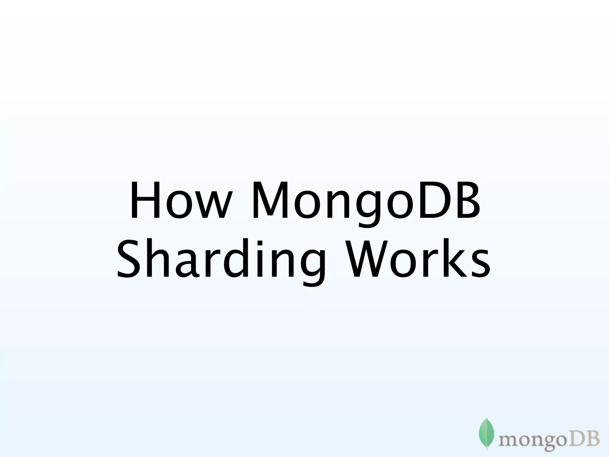 How MongoDB
Sharding Works
 