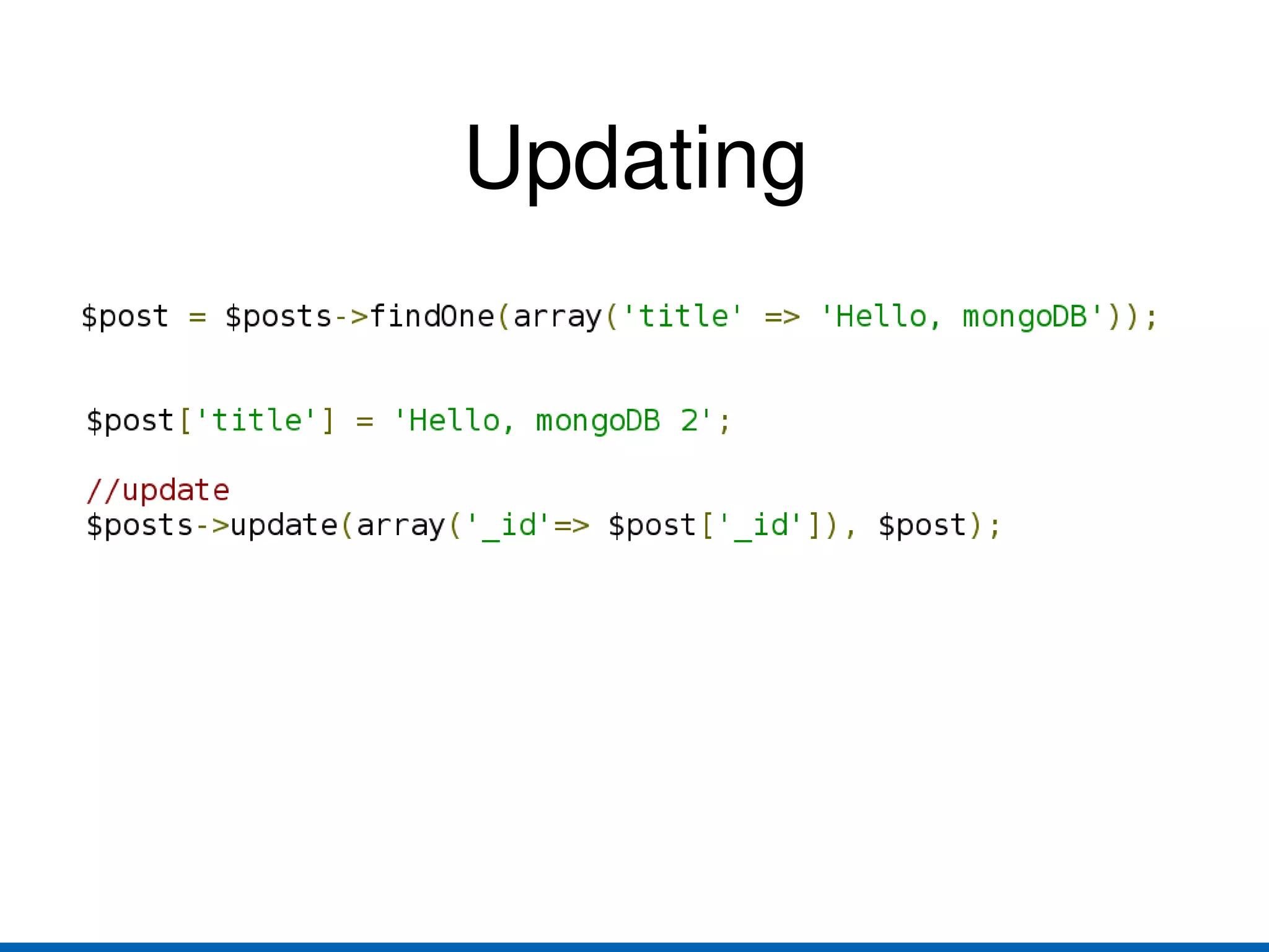 Wire Protocol Clients use wire protocol to access MongoDB server. Wire Protocol is a TCP/IP socket based lightweight protocol. Reference:  http://www.mongodb.org/display/DOCS/Mongo+Wire+Protocol 