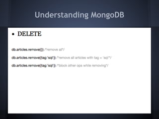 Understanding MongoDB
 