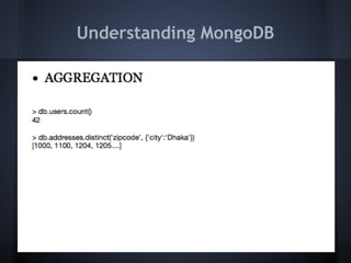 Understanding MongoDB
 