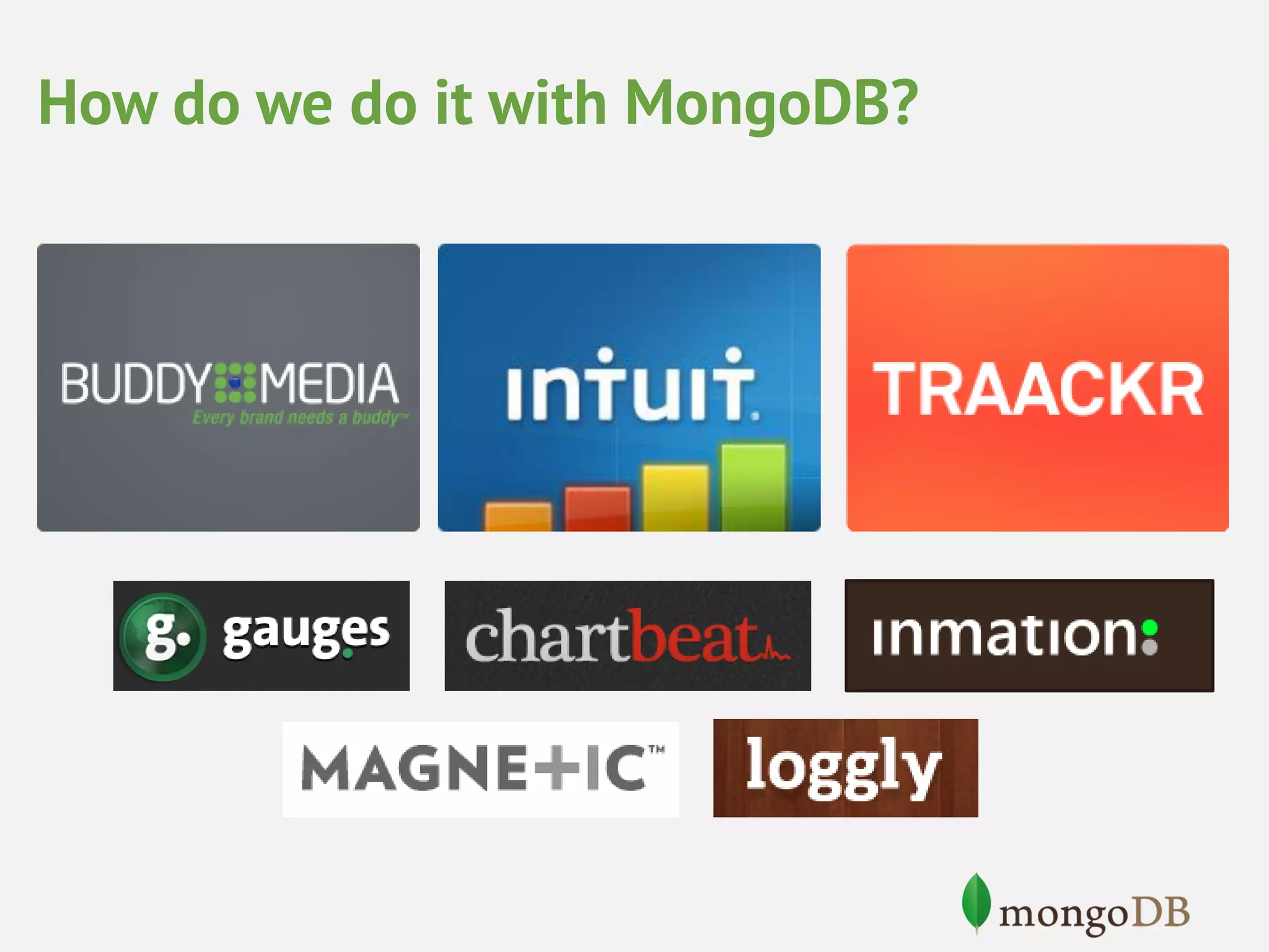How do we do it with MongoDB? 