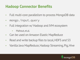 Analytics with MongoDB Aggregation Framework and Hadoop Connector | PDF