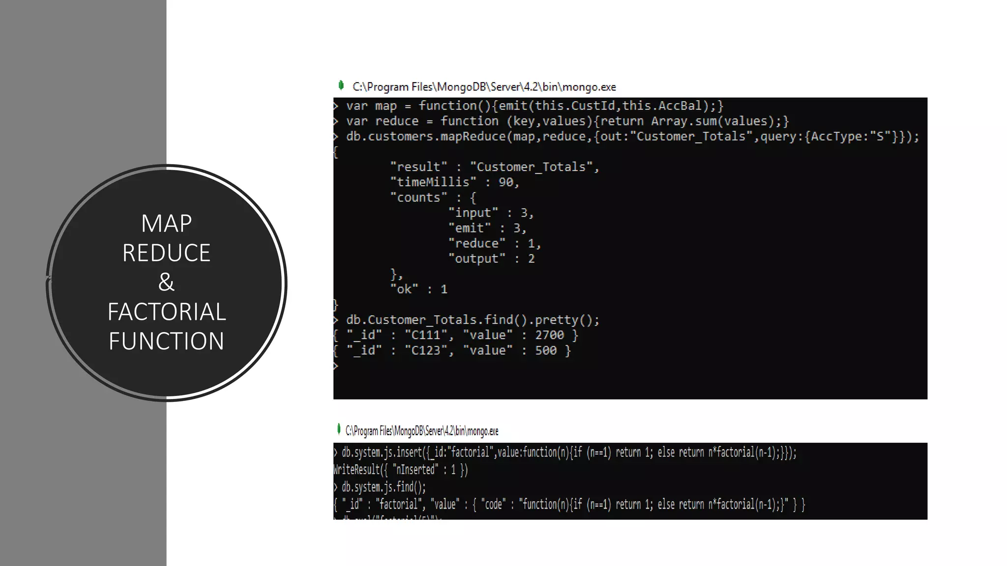 MAP
REDUCE
&
FACTORIAL
FUNCTION
 