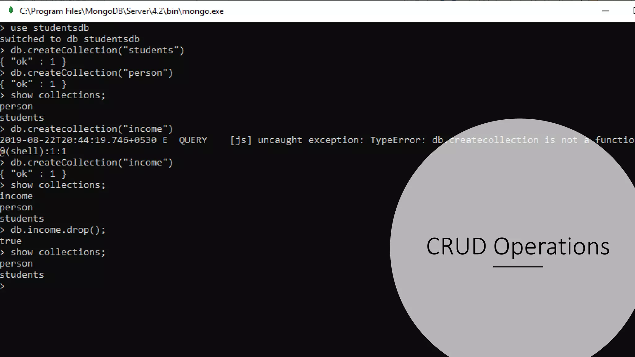 CRUD Operations
 