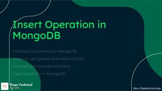 MongoDB Course database design and build application | PDF