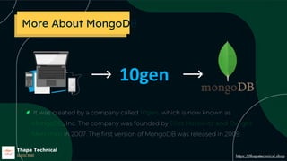 MongoDB Course database design and build application | PDF