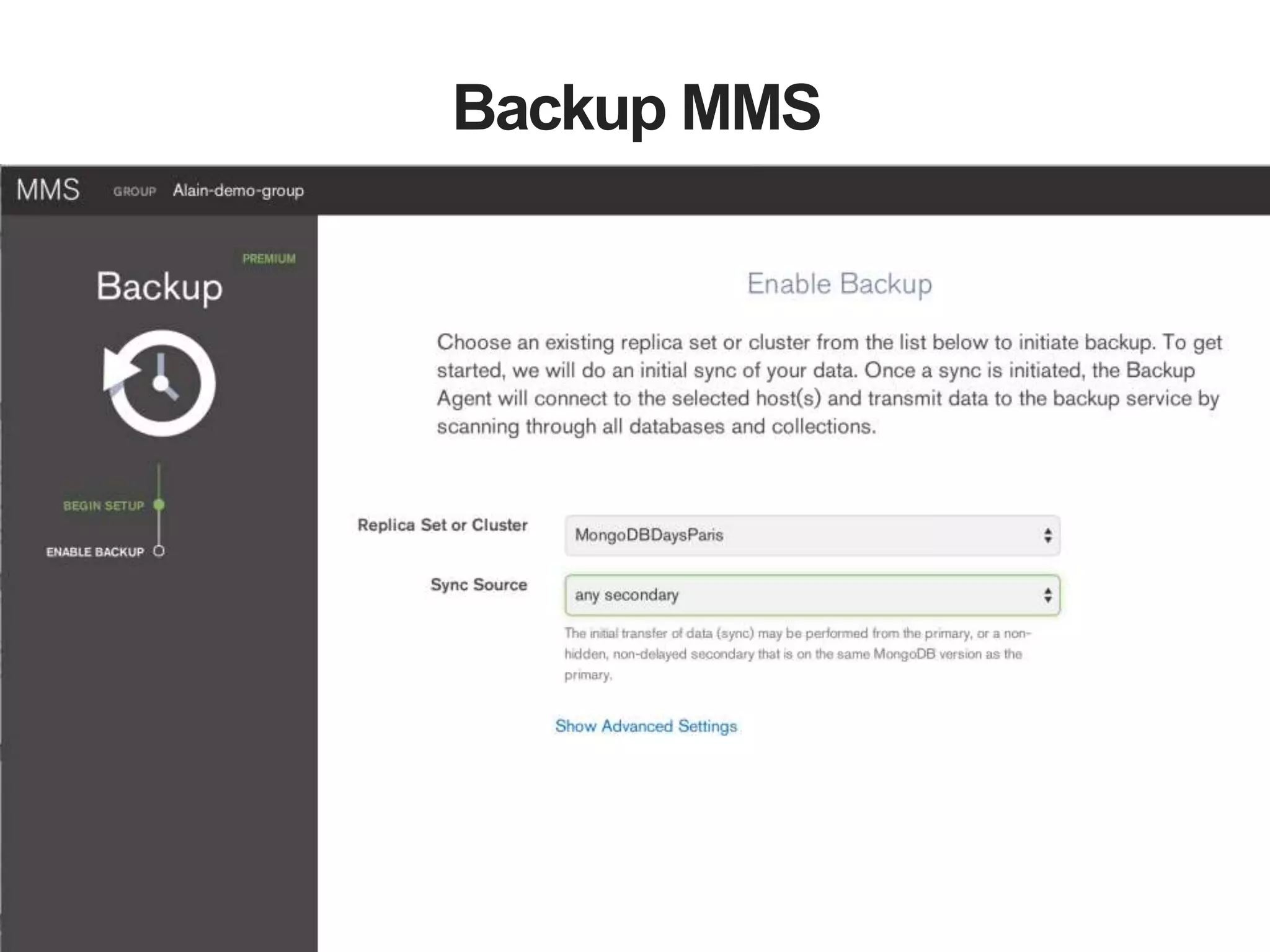 Backup MMS 
 