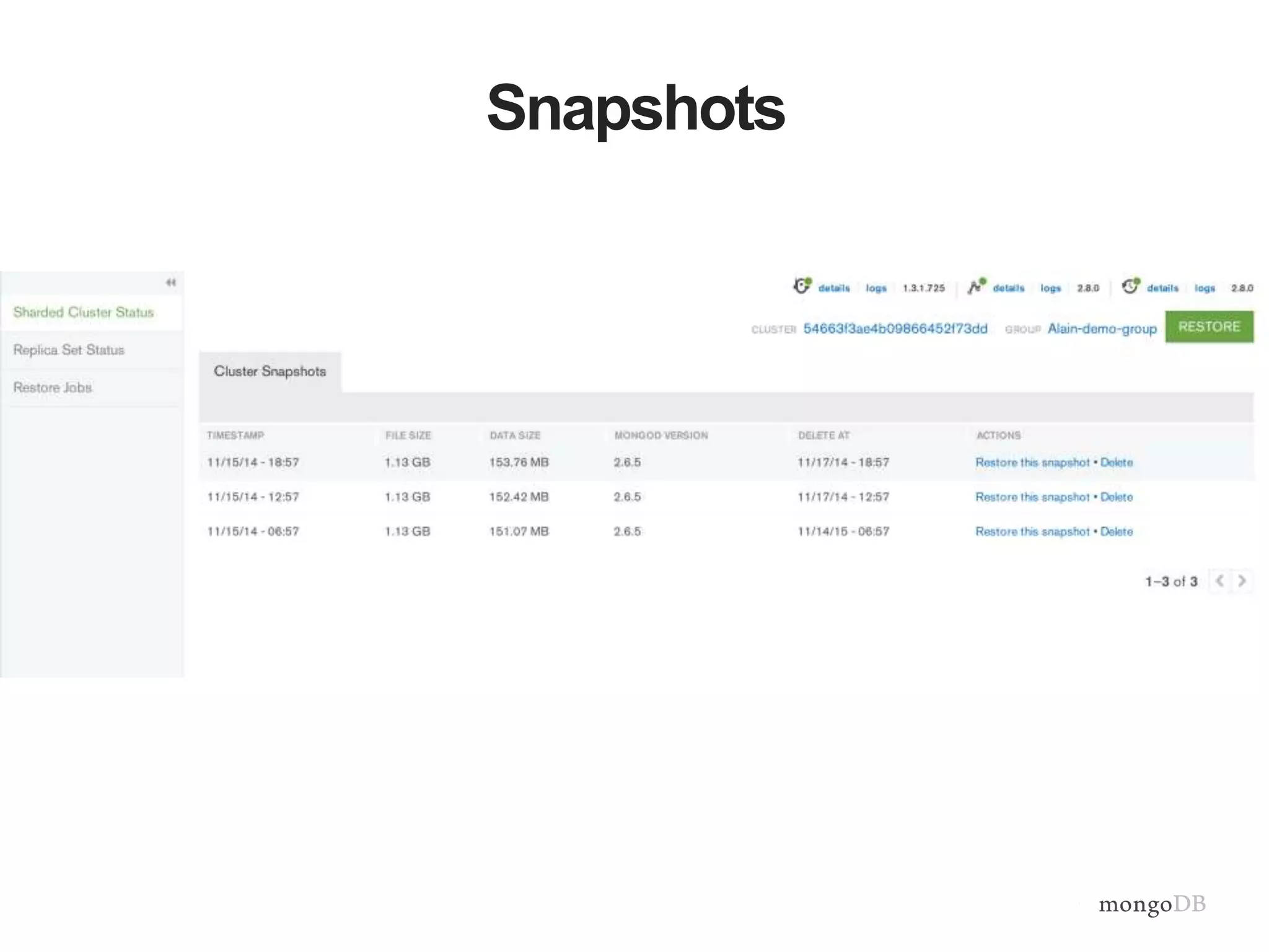 The Web InterfaScneapshots 
 