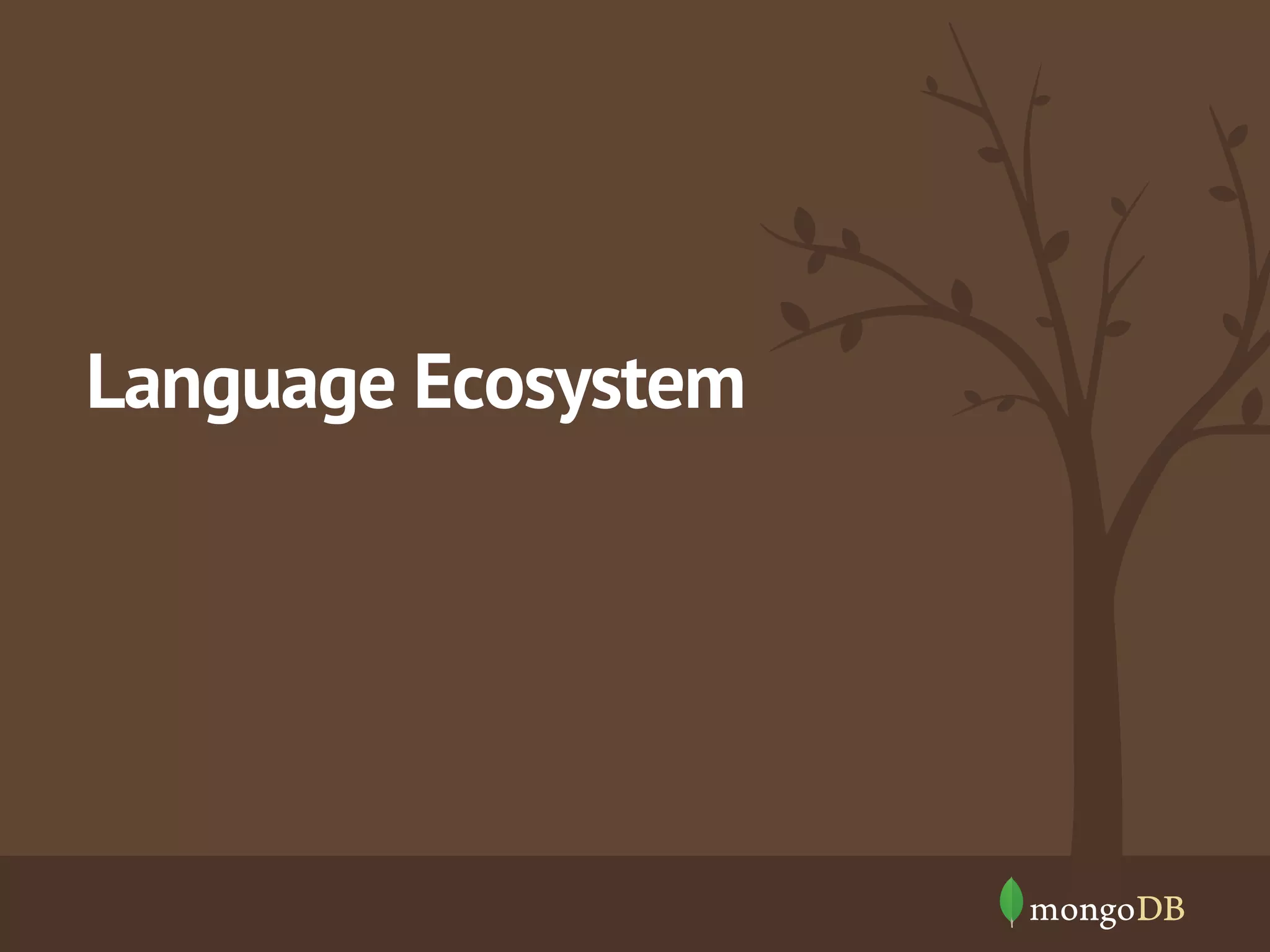 Language Ecosystem
 