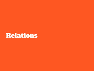 Relations
 