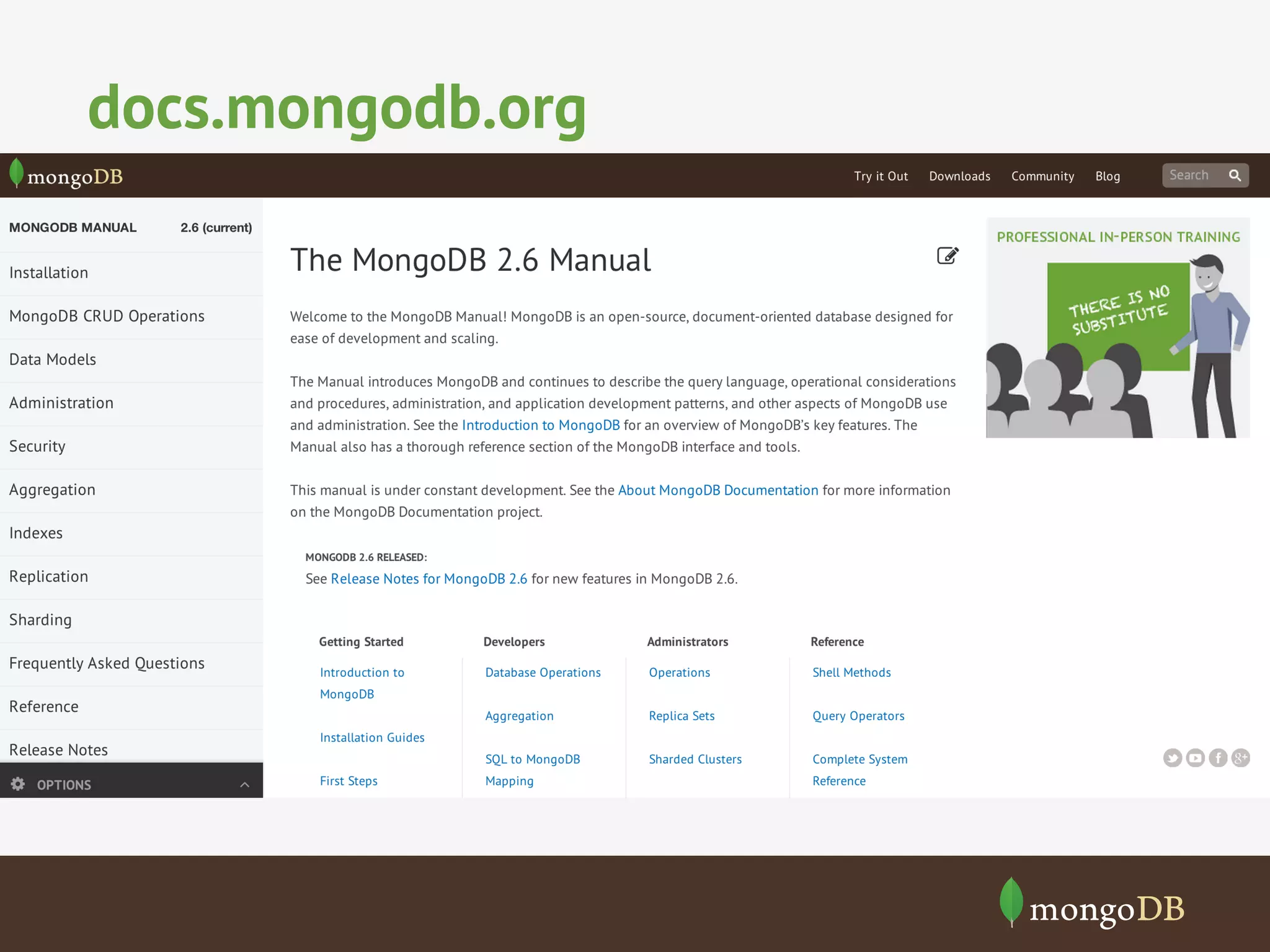 docs.mongodb.org
 