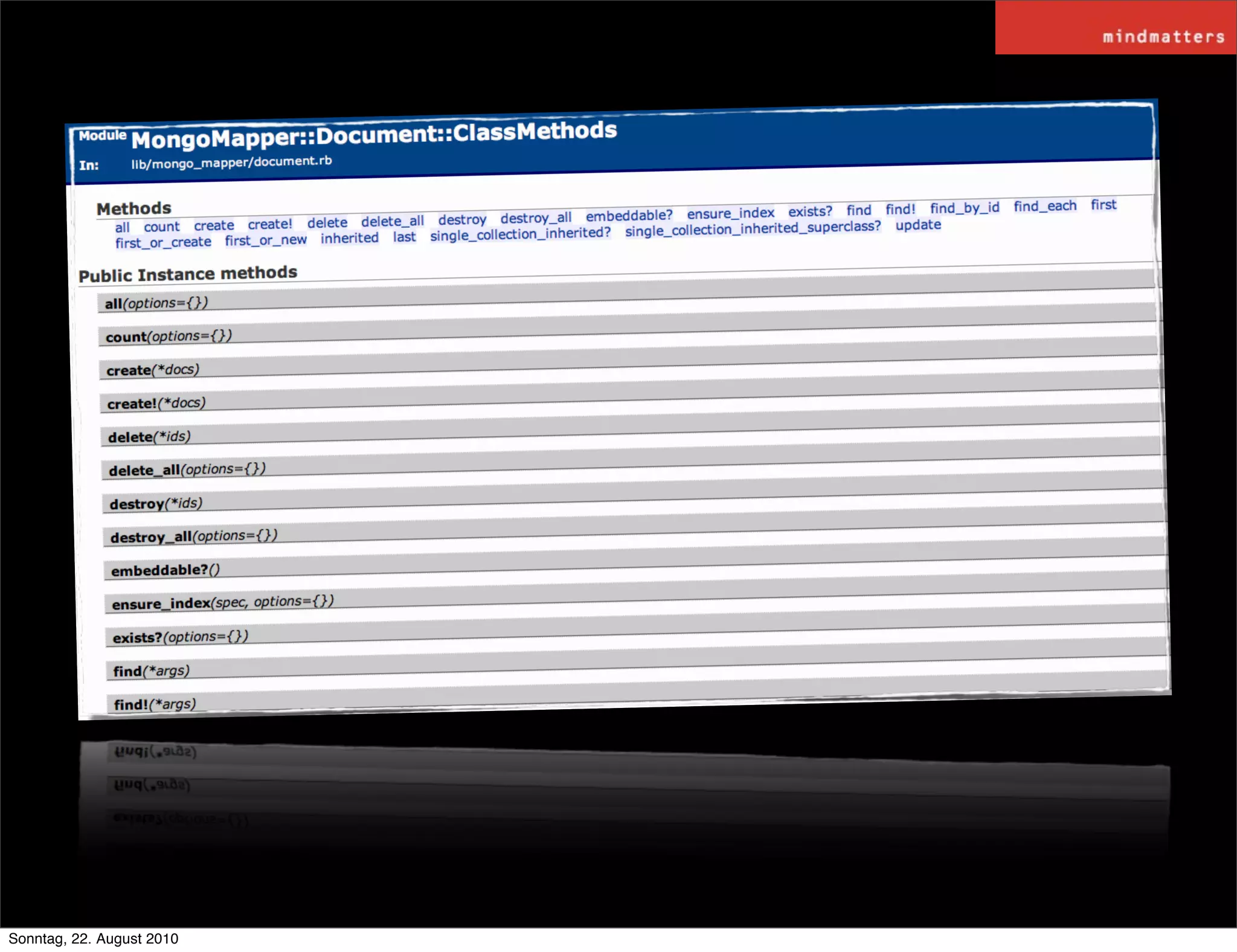 Sonntag, 22. August 2010
 