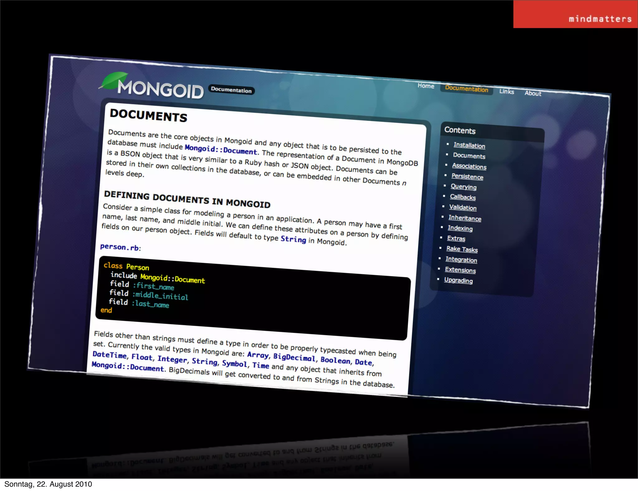 Sonntag, 22. August 2010
 